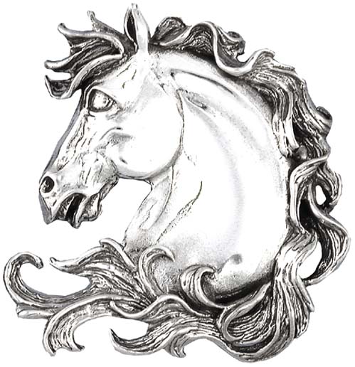 Hand And Hammer Horse Head Brooch